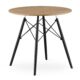 Masa stil scandinav, Artool, rotund, MDF si lemn, natur, 80x75 cm - imagine 13