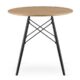 Masa stil scandinav, Artool, rotund, MDF si lemn, natur, 80x75 cm - imagine 14