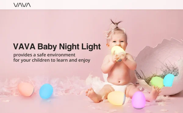 Lampa de veghe VAVA VA-CL009 LED, RGB, cu reglare touch a Intensitatii, lumina calda - imagine 8