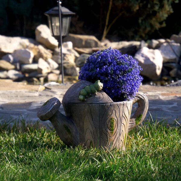 Decoratiune gradina, ceramica, stropitoare cu ghiveci, 36x21.5x23 cm - imagine 3