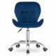 Scaun de birou, Artool, Avola, rotativ, catifea, bleumarin, 46.5x55x86.5 cm - imagine 6