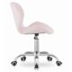 Scaun de birou, Artool, Avola, rotativ, catifea, roz, 46.5x55x86.5 cm - imagine 4