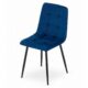 Scaun bucatarie/living, Artool, Kara, catifea, metal, bleumarin si negru, 44.5x50.5x87 cm - imagine 10
