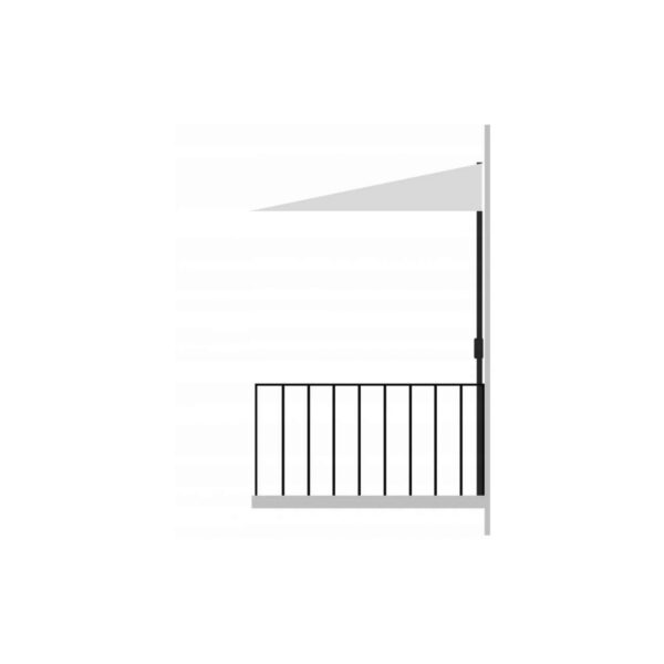 Umbrela balcon/terasa, semirotunda, verde, 270 cm - imagine 3