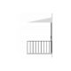 Umbrela balcon/terasa, semirotunda, verde, 270 cm - imagine 3