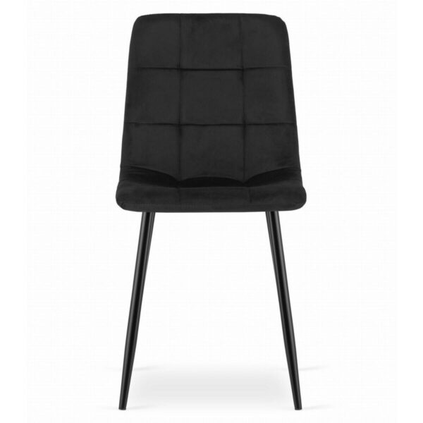 Scaun bucatarie/dining, Artool, Kara, catifea, metal, negru, 44.5x50.5x87 cm - imagine 11