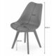 Scaun bucatarie/living, Artool, Mark, PP, lemn, grafit si negru, 49x55.5x82.5 cm - imagine 6
