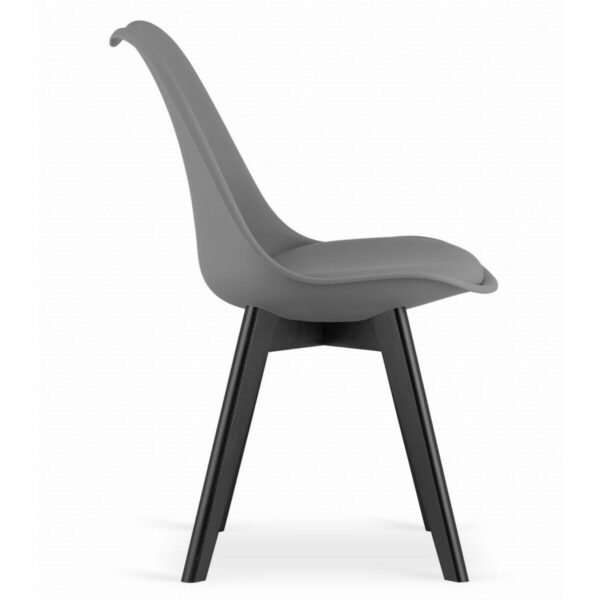 Scaun bucatarie/living, Artool, Mark, PP, lemn, grafit si negru, 49x55.5x82.5 cm - imagine 3