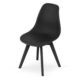 Scaun bucatarie/living, Artool, Kito, PP, lemn, negru, 46x54.5x80 cm - imagine 4