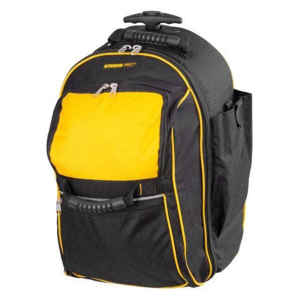 Geanta scule tip ghiozdan, cu maner telescopic, roti, textil, max 20 kg, 36x25x54 cm, Strend Pro - imagine 1