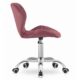 Scaun de birou, Artool, Avola, rotativ, catifea, roz inchis, 53.5x55x72.5-86.5 cm - imagine 4