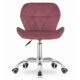 Scaun de birou, Artool, Avola, rotativ, catifea, roz inchis, 53.5x55x72.5-86.5 cm - imagine 6