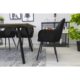Scaun bucatarie/living, Artool, Lugo, catifea, metal, negru, 57.5x56.5x86.5 cm - imagine 7