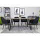 Scaun bucatarie/living, Artool, Lugo, catifea, metal, negru, 57.5x56.5x86.5 cm - imagine 2