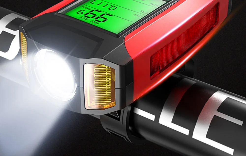 Lanterna pentru bicicleta 4 in 1 Superfire BM01, 300 lumeni, afisare viteza, km, temperatura, display cu afisaj, 5 functii, 4 Lanterna pentru bicicleta 4 in 1 Superfire BM01, 300 lumeni, afisare viteza, km, temperatura, display cu afisaj, 5 functii,