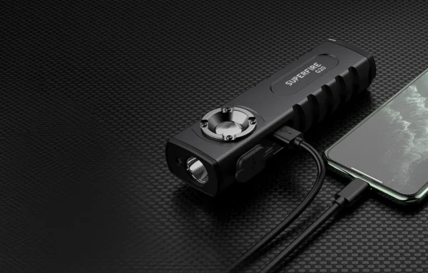 Lanterna Multifunctionala LED Superfire G20, Laser, 500 lumeni, acumulator 2000 mAh, incarcare USB-C - imagine 13