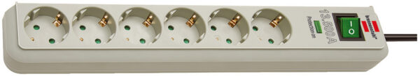 Prelungitor Brennenstuhl Eco-Line 6 prize, Protectie supratensiune, Intrerupator, 1.5m - imagine 1