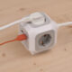 Prelungitor Brennenstuhl forma de cub cu prize si USB, 1.4m - imagine 4