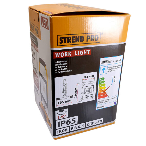 Proiector lucru, LED SMD, cu stativ, 20 W, 1600 lm, IP65, Strend Pro - imagine 4