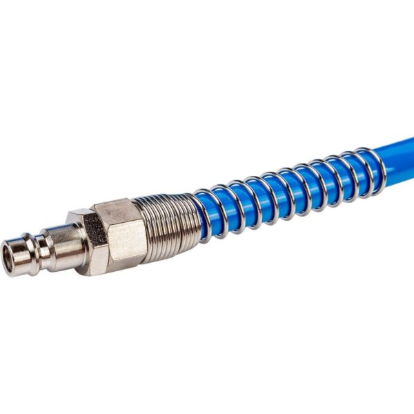 Furtun aer/presiune, spiralat, PU, albastru, 8x5 mm, 10 bar, 10 m, Richmann - imagine 2