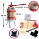 Teasc, presa, pentru zdrobit struguri, fructe, 6 L, 27x56 cm - imagine 6