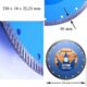 Disc diamantat turbo, beton, taiere umeda si uscata, 230 mm/22.23 mm, Richmann - imagine 3
