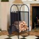 Suport lemne semineu cu accesorii, 60x35x35 cm - imagine 2