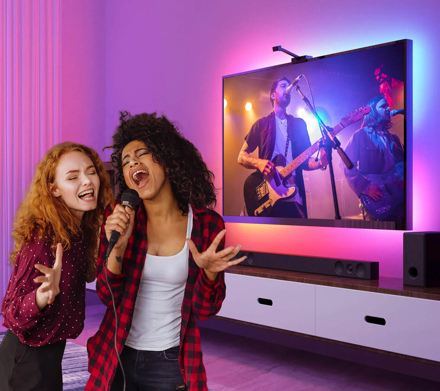 Banda LED TV Govee Immersion Wi-Fi TV RGBIC, Camera ColorSense 1080p HD, 3.8 m 3 Govee Immersion Wi-Fi TV Backlight Hands Free Voice Control