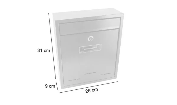 Cutie postala, maro, 26x9x31 cm, Flatblock - imagine 3