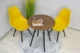 Masa stil scandinav, Artool, rotund, MDF si lemn, maro rustic, 60x73 cm - imagine 11