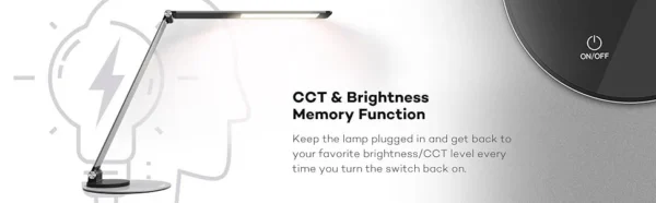 Lampa de birou cu LED TaoTronics TT-DL66, incarcare USB, 6 niveluri de luminozitate - Silver - imagine 21