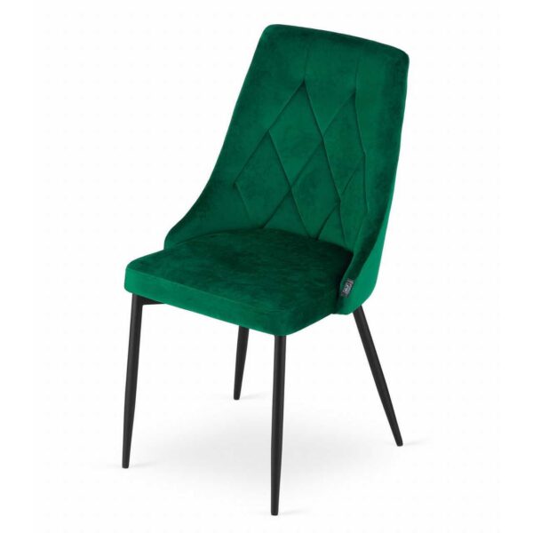Scaun bucatarie/living, Artool, Imola, catifea, metal, verde, 48.5x61x93.5 cm - imagine 3