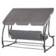 Balansoar gradina, 4 locuri, gri, 220x120x162 cm, functie pat, Linda - imagine 4