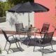 Set mobilier gradina/terasa, gri, 1 masa, 4 scaune, 1 umbrela, Leticia Grey - imagine 2