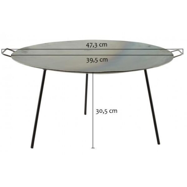 Disc pentru gratar, metalic, cu picioare, 39.5x30.5 cm, Perfect Home - imagine 2
