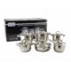 Set oale cu capac, inox, 12 piese, Perfect Home De Luxe - imagine 3