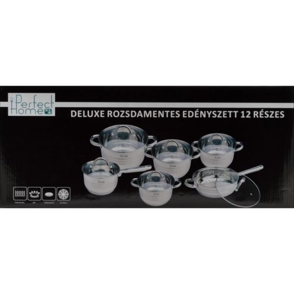 Set oale cu capac, inox, 12 piese, Perfect Home De Luxe - imagine 2