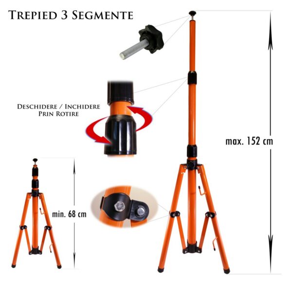 Trepied telescopic pentru proiectoarele de lucru, RICHMANN EXCLUSIVE - imagine 3