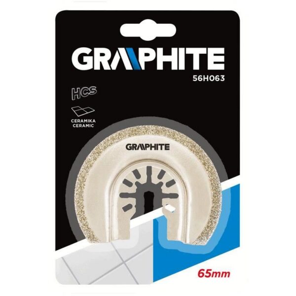 Panza/lama fierastrau, pentru multifunctional, HCS diamantat, pentru ceramica, 65 mm, Graphite - imagine 2