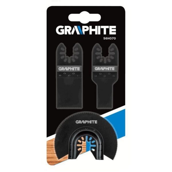 Panza/lama fierastrau, pentru multifunctional, cu carbura tungsten, pentru lemn, 3 buc, Graphite - imagine 2