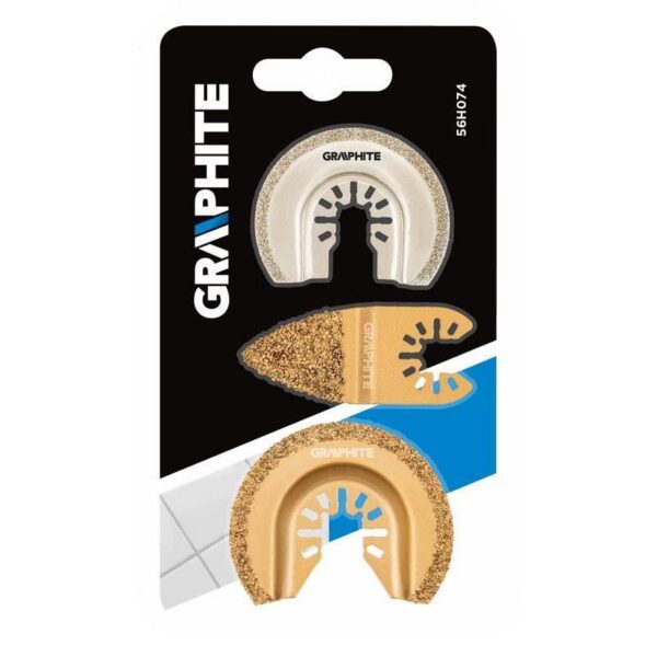 Panza/lama fierastrau, pentru multifunctional, cu carbura tungsten, pentru ceramica, 3 buc, Graphite - imagine 2