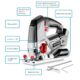 Fierastrau pendular, 18V Li-ion (acumulator neinclus), 25 mm, Graphite Energy - imagine 8