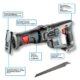 Fierastrau tip sabie, 18V Li-ion (acumulator neinclus), 22 mm, Graphite Energy - imagine 6
