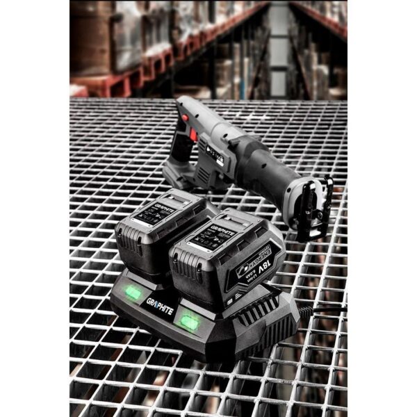 Incarcator dublu pentru acumulatori 18 V Li-ion, GRAPHITE ENERGY - imagine 2
