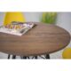 Masa stil scandinav, Artool, rotund, MDF si lemn, maro rustic, 60x73 cm - imagine 7