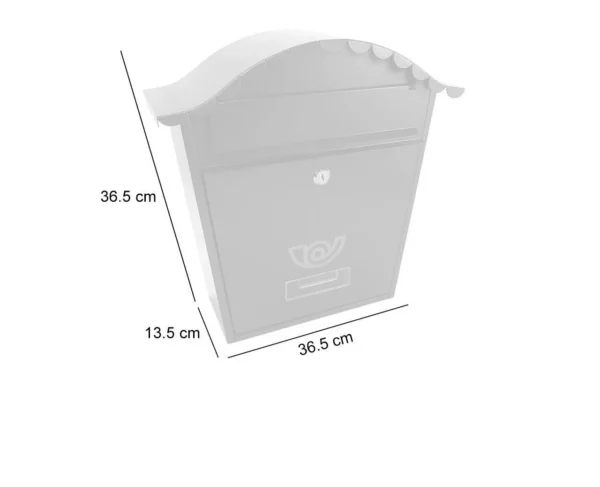 Cutie postala, maro, 36.5x13.5x36.5 cm, Napoleon - imagine 4