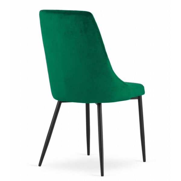 Scaun bucatarie/living, Artool, Imola, catifea, metal, verde, 48.5x61x93.5 cm - imagine 4