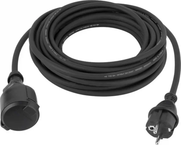 Cordon/prelungitor fisa si cupla pentru exterior, Strend Pro, 10 m - imagine 2