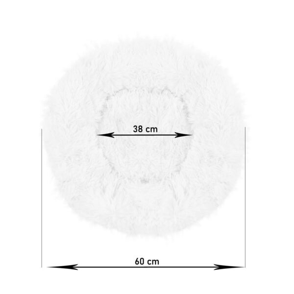 Culcus moale, pentru caine/pisica, crem, 60 cm - imagine 14