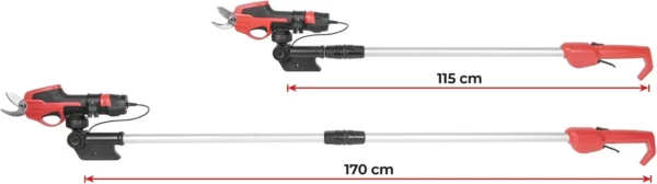 Foarfeca electrica de gradina, cu acumulator 1.5 Ah, incarcator 7.2 V, maner telescopic, Strend Pro - imagine 10